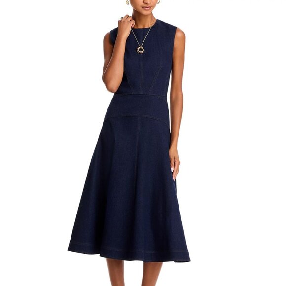 New AUTH Veronica Beard Karrigan Denim Midi Dress - Picture 7 of 8